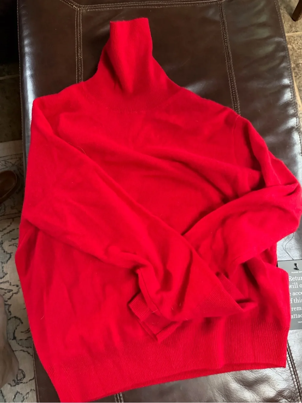 NWT Tuckernuck Martin Red Cashmere Turtleneck Sweater
